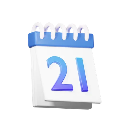 21 Date  3D Icon