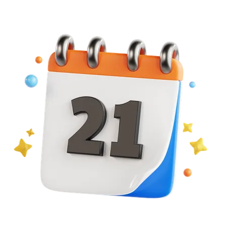 21 Date  3D Icon