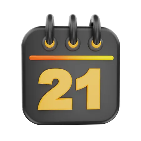 21 Date  3D Icon