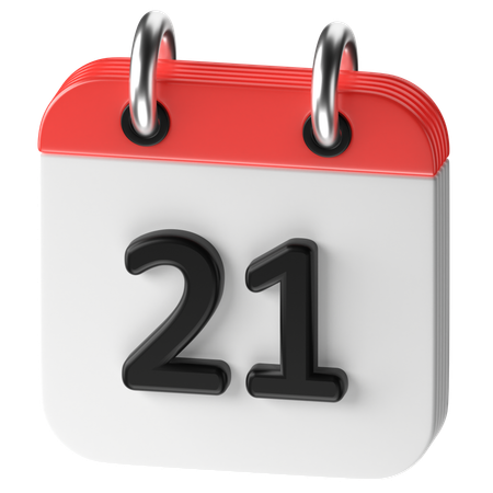 21 Date  3D Icon