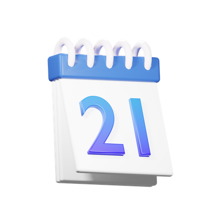 21 Datum  3D Icon