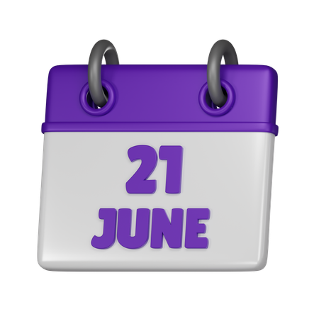 21 de junho  3D Icon