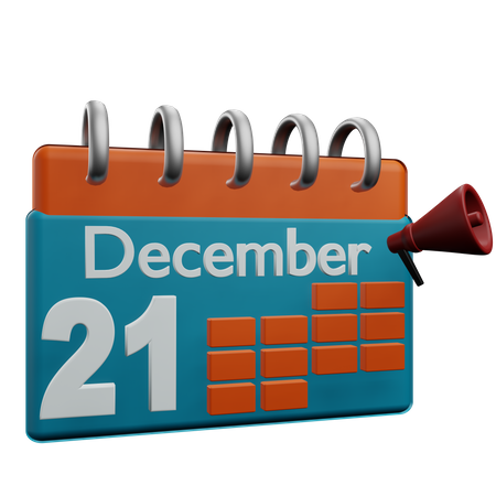 21 December  3D Icon