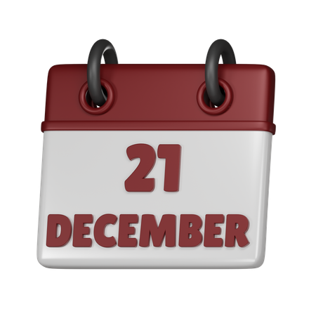 21. Dezember  3D Icon