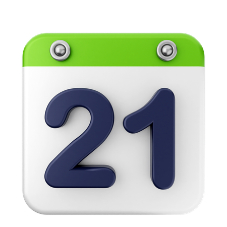 21e Calendrier  3D Icon