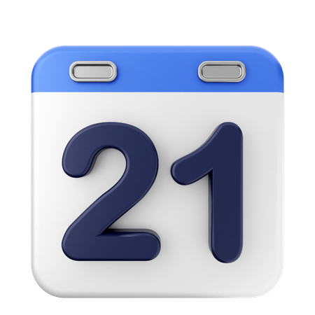 21e Calendrier  3D Icon