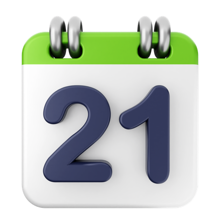 21e Calendrier  3D Icon