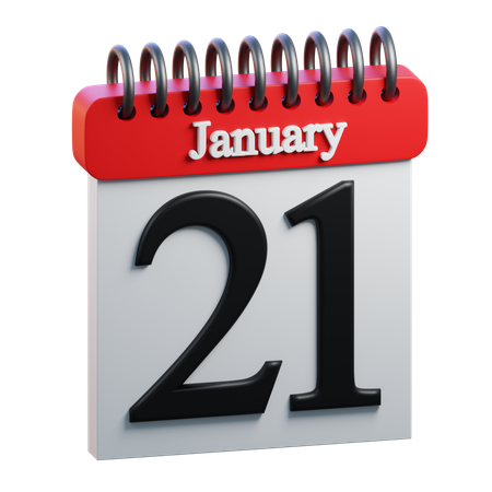 21. Januar  3D Icon