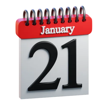 21. Januar  3D Icon