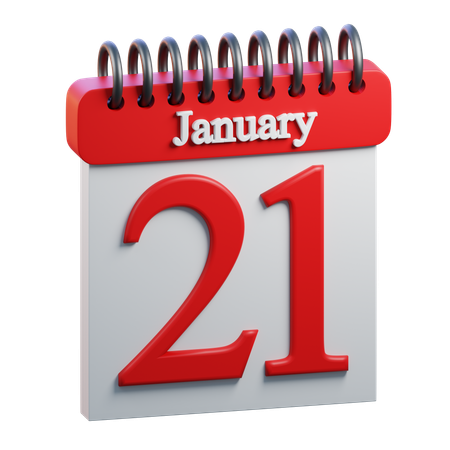 21. Januar  3D Icon