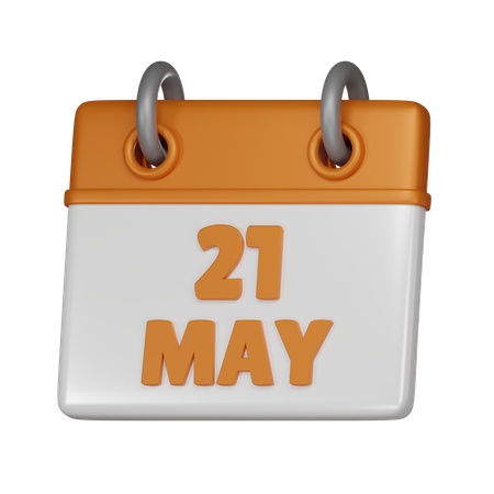 21. Mai  3D Icon