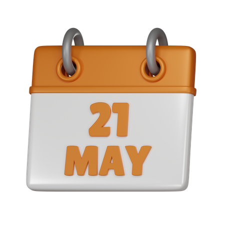 21 mayo  3D Icon