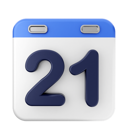 21º Calendário  3D Icon