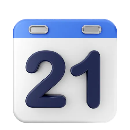 21º Calendário  3D Icon