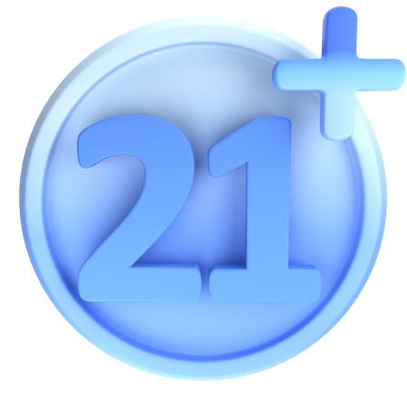 21 Plus  3D Icon