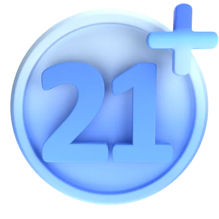 21 Plus  3D Icon
