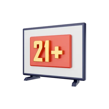 21 Plus-Kanal  3D Illustration