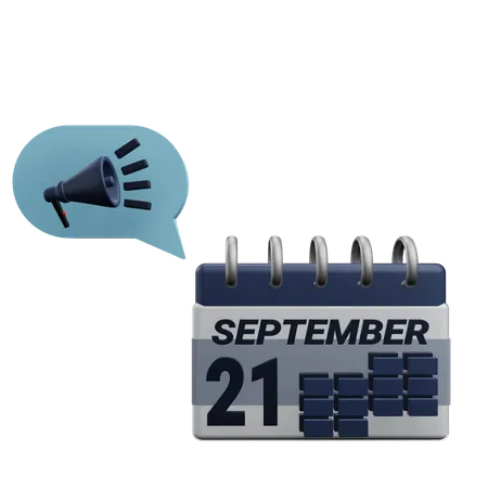 21. September  3D Icon