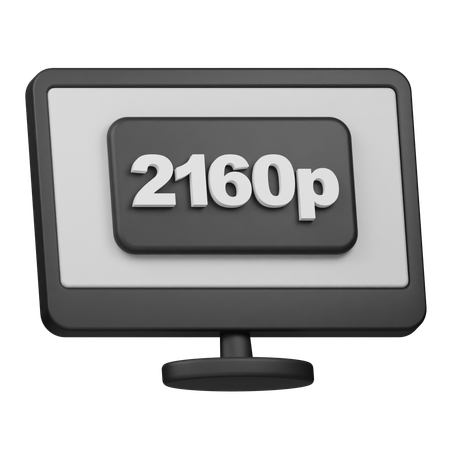 2160p Auflösung  3D Icon