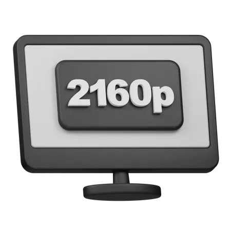 2160p Resolution  3D Icon