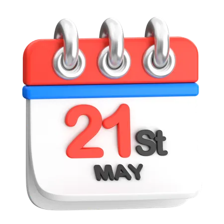 21st May Anti Terrorism Day  3D Icon