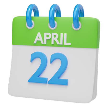 22 avril  3D Icon