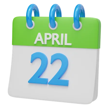 22 avril  3D Icon