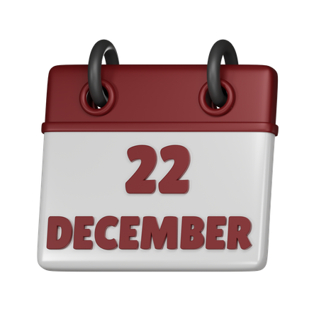 22 de dezembro  3D Icon