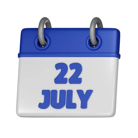 22 July  3D Icon