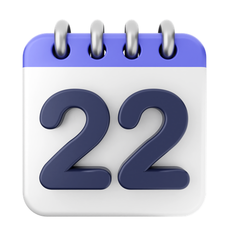 22. Kalender  3D Icon