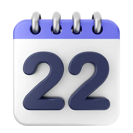 22. Kalender  3D Icon