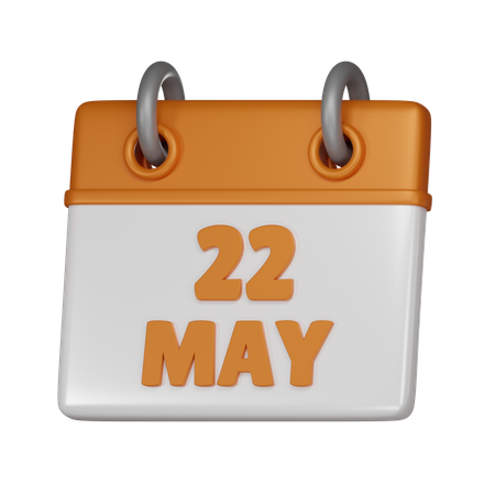 22. Mai  3D Icon