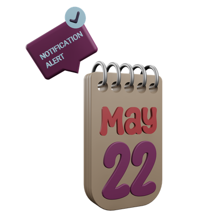 22. Mai  3D Icon