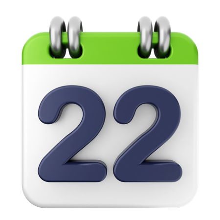 22º Calendário  3D Icon