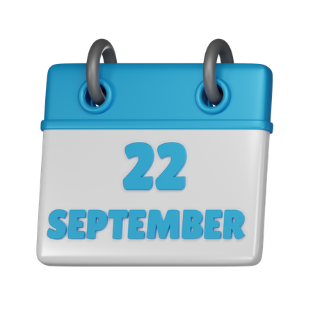 22 September  3D Icon