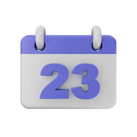 Calendário de 23 datas  3D Icon