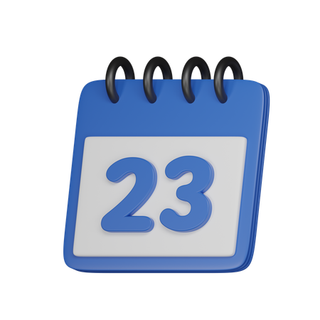 23 Date  3D Icon