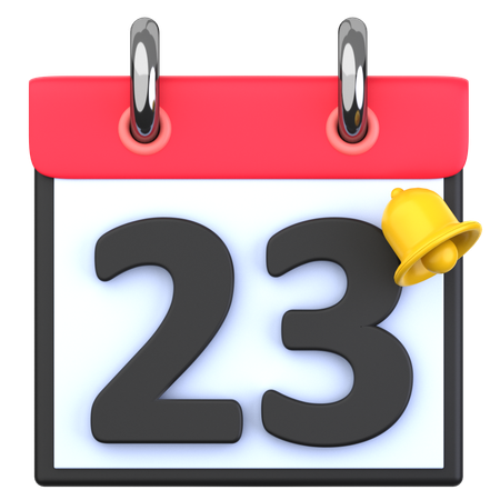 23 Date  3D Icon