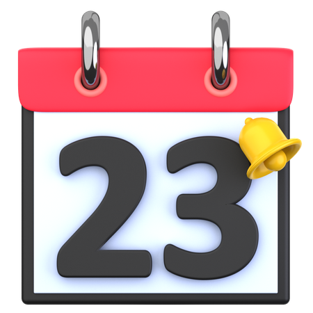 23 Date  3D Icon
