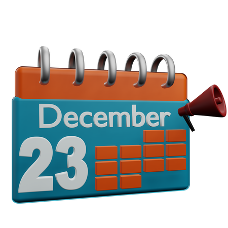 23 de dezembro  3D Icon