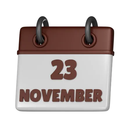 23 de novembro  3D Icon