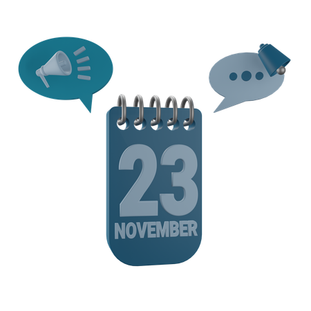 23 de novembro  3D Icon