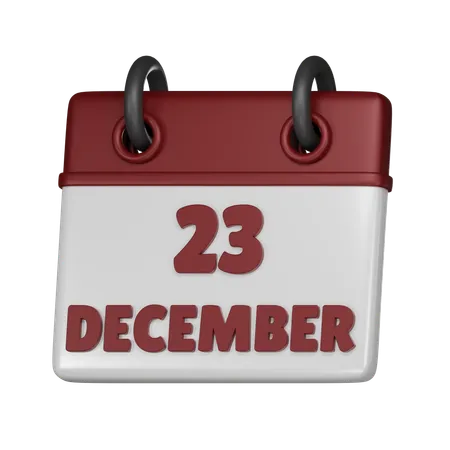 23 December  3D Icon