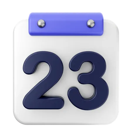 Calendario 23  3D Icon