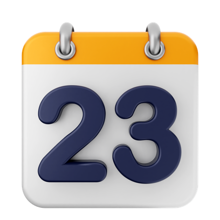 Calendario 23  3D Icon