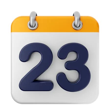 Calendario 23  3D Icon