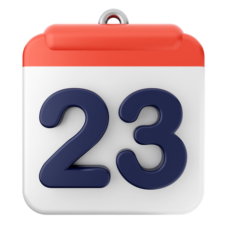 Calendario 23  3D Icon