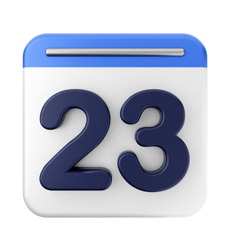 Calendario 23  3D Icon