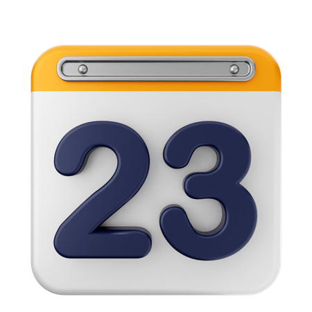 Calendario 23  3D Icon