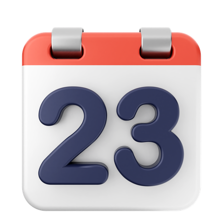 Calendario 23  3D Icon